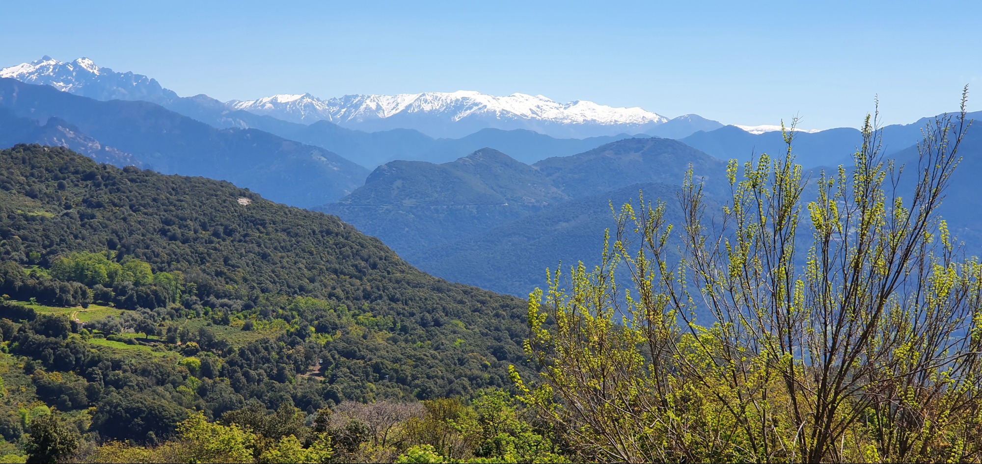 Vista de las montañas desde el lado de la cocina